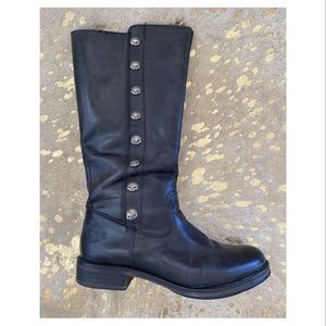 HARLEY DAVIDSON “Capstan” Black Leather Riding Boots, size 8